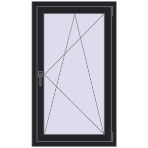 Купити Вікна 700x1200 мм REHAU Euro 70 BLACK_ULTI-MATT з двох сторін