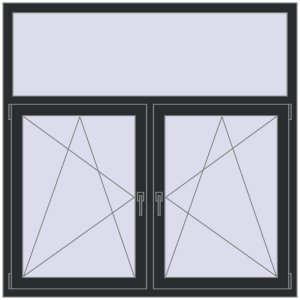Вікна 1500x1500 мм REHAU Euro 60. Вид зсередини Купити Вікна 1500x1500 мм REHAU Euro 60