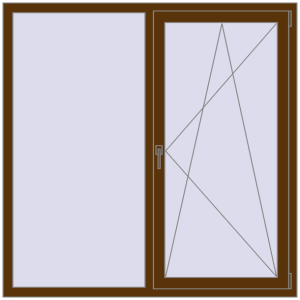 Вікна 1500x1500 мм REHAU Euro 70. Вид зсередини Купити Вікна 1500x1500 мм REHAU Euro 70