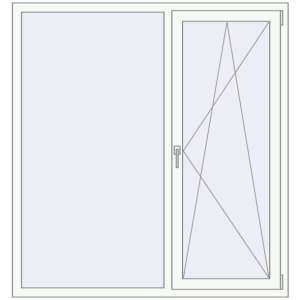 Вікна 1500x1600 мм REHAU Euro 70 Білий (RAL 9016) з двох сторін. Вид зсередини Купити Вікна 1500x1600 мм REHAU Euro 70 Білий (RAL 9016) з двох сторін