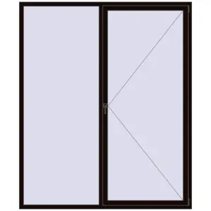 Купити Вікна 2000x2400 мм REHAU Brillant-Design BLACK_BROWN з двох сторін