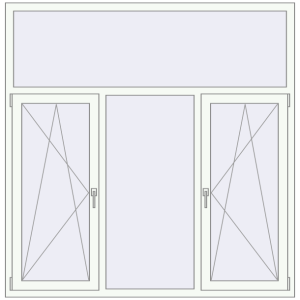 Купити Вікна 1770x1800 мм REHAU Euro 60 Білий (RAL 9016) з двох сторін