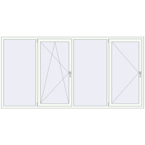 Вікна 3000x1500 мм REHAU Euro 70. Вид зсередини Купити Вікна 3000x1500 мм REHAU Euro 70