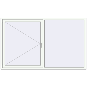 Вікна 2150x1300 мм REHAU Euro 60 Білий (RAL 9016) з двох сторін. Вид зсередини Купити Вікна 2150x1300 мм REHAU Euro 60 Білий (RAL 9016) з двох сторін