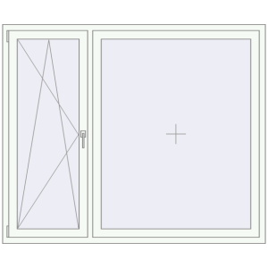 Купити Вікна 1800x1500 мм Altest Pony 375 RAL 9016 Traffic white з двох сторін