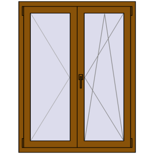 Купити Вікна 1005x1300 мм REHAU Euro 60 GOLDEN OAK з двох сторін