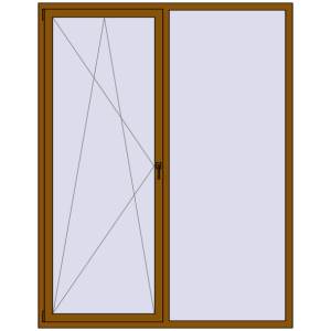 Купити Вікна 1800x2300 мм REHAU Euro 60 GOLDEN OAK з двох сторін