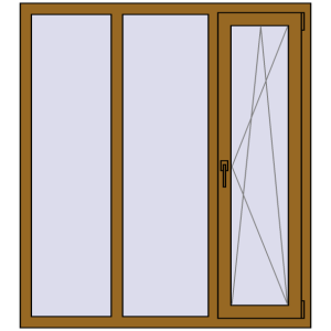 Купити Вікна 1300x1450 мм REHAU SYNEGO MD LIGHT_OAK з двох сторін