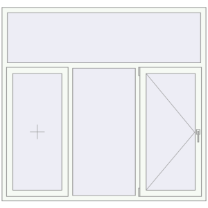 Купити Вікна 1900x1800 мм REHAU Euro 60 Білий (RAL 9016) з двох сторін