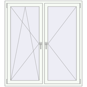 Вікна 1400x1500 мм REHAU SYNEGO MD. Вид зсередини Купити Вікна 1400x1500 мм REHAU SYNEGO MD