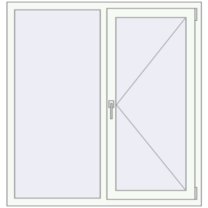 Купити Вікна 1300x1300 мм REHAU Euro 60 Білий (RAL 9016) з двох сторін