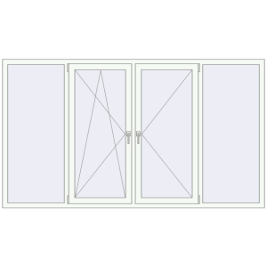 Купити Вікна 2520x1430 мм REHAU Euro 70 Білий (RAL 9016) з двох сторін