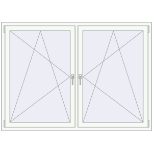 Вікна 1830x1300 мм REHAU Brillant-Design Білий (RAL 9016) з двох сторін. Вид зсередини Купити Вікна 1830x1300 мм REHAU Brillant-Design Білий (RAL 9016) з двох сторін
