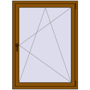 Купити Вікна 1000x1350 мм REHAU Euro 60 GOLDEN OAK з двох сторін