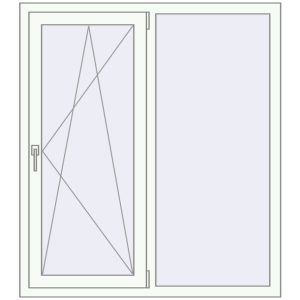 Купити Вікна 1200x1350 мм REHAU Euro 60 WALNUT ззовні