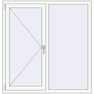 Купити Вікна 1300x1350 мм REHAU Euro 60 Білий (RAL 9016) з двох сторін