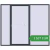 Ціноутворення Розсувні терасні двері 2600x2200 мм REHAU Euro 60 (Похило-зсувні) ANTHRACITE_GREY_STRUKTURAL з двох сторін. Ціна: 2 067.44 EUR
