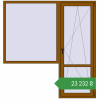 Ціноутворення Балконні двері 2000x2100 мм REHAU Euro 60 GOLDEN OAK з двох сторін. Ціна: ₴23,231.56