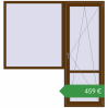 Ціноутворення Балконні двері 2000x2100 мм REHAU Euro 60 WALNUT з двох сторін. Ціна: €458.82