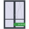 Ціноутворення Балконні двері 1600x2100 мм REHAU Euro 60 ANTHRACITE_GREY_STRUKTURAL з двох сторін. Ціна: ₴24,301.02
