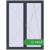 Ціноутворення Балконні двері 1600x2100 мм REHAU Euro 60 ANTHRACITE_GREY_STRUKTURAL з двох сторін. Ціна: ₴22,443.05
