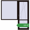 Ціноутворення Балконні двері 2000x2100 мм REHAU Euro 70 BLACK_BROWN з двох сторін. Ціна: €538.58