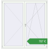 Ціноутворення Балконні двері 2000x2100 мм REHAU Euro 70 ANTHRACITE_GREY_STRUKTURAL ззовні. Ціна: €786.81