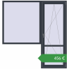 Ціноутворення Балконні двері 2000x2100 мм REHAU Euro 60 ANTHRACITE_GREY_STRUKTURAL з двох сторін. Ціна: €455.51