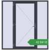 Ціноутворення Вхідні двері 2000x2100 мм REHAU Euro-Design 60 ANTHRACITE_GREY_STRUKTURAL з двох сторін. Ціна: ₴42,841.47