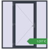 Ціноутворення Вхідні двері 2000x2100 мм REHAU Euro-Design 60 ANTHRACITE_GREY_STRUKTURAL з двох сторін. Ціна: €1,017.46