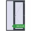 Ціноутворення Вхідні двері 1300x2100 мм REHAU Euro-Design 60 ANTHRACITE_GREY_STRUKTURAL з двох сторін. Ціна: 799.86 EUR