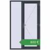 Ціноутворення Вхідні двері 1300x2100 мм REHAU Euro-Design 60 ANTHRACITE_GREY_STRUKTURAL з двох сторін. Ціна: €799.86