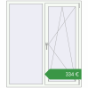Ціноутворення Вікна 1300x1500 мм REHAU Euro 70 Білий (RAL 9016) з двох сторін. Ціна: €334.20