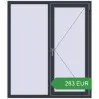 Ціноутворення Вікна 1300x1500 мм REHAU Euro 60 ANTHRACITE_GREY_STRUKTURAL з двох сторін. Ціна: 282.74 EUR