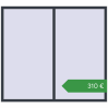 Ціноутворення Вікна 2000x1800 мм REHAU Euro 60 ANTHRACITE_GREY_STRUKTURAL з двох сторін. Ціна: €310.24