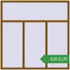 Ціноутворення Вікна 2100x2100 мм REHAU Euro 70 GOLDEN OAK з двох сторін. Ціна: 626.27 EUR
