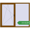 Ціноутворення Вікна 1800x1500 мм REHAU Euro 60 GOLDEN OAK з двох сторін. Ціна: 413.99 EUR