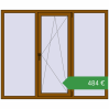 Ціноутворення Вікна 1800x1500 мм REHAU Euro 70 GOLDEN OAK з двох сторін. Ціна: €484.22