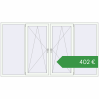 Ціноутворення Вікна 2700x1500 мм REHAU Euro 60 Білий (RAL 9016) з двох сторін. Ціна: €402.47