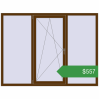 Ціноутворення Вікна 2000x1500 мм REHAU Brillant-Design WALNUT з двох сторін. Ціна: $557.35