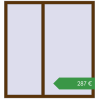 Ціноутворення Вікна 1400x1500 мм REHAU Euro 70 WALNUT з двох сторін. Ціна: €286.93