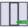 Ціноутворення Вікна 1800x1600 мм REHAU Euro 70 ANTHRACITE_GREY_STRUKTURAL з двох сторін. Ціна: €540.42