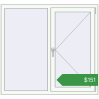 Ціноутворення Вікна 1325x1225 мм REHAU Euro 60 Білий (RAL 9016) з двох сторін. Ціна: $151.27