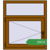Ціноутворення Вікна 800x900 мм REHAU Euro 60 GOLDEN OAK з двох сторін. Ціна: €200.48