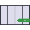 Ціноутворення Вікна 3000x2000 мм REHAU Euro 70 ANTHRACITE_GREY_STRUKTURAL з двох сторін. Ціна: €846.57
