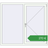 Ціноутворення Вікна 1500x1350 мм REHAU Euro 70 Білий (RAL 9016) з двох сторін. Ціна: €270.11
