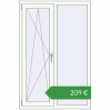 Ціноутворення Вікна 1000x1500 мм REHAU Euro 60 Білий (RAL 9016) з двох сторін. Ціна: €208.62