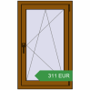 Ціноутворення Вікна 650x1050 мм REHAU Brillant-Design GOLDEN OAK з двох сторін. Ціна: 310.52 EUR