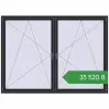 Ціноутворення Вікна 2380x1725 мм Altest Pony 375 RAL 9011 Graphite black з двох сторін. Ціна: ₴35,519.75