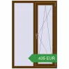 Ціноутворення Вікна 1000x1500 мм REHAU Brillant-Design WALNUT з двох сторін. Ціна: 434.59 EUR